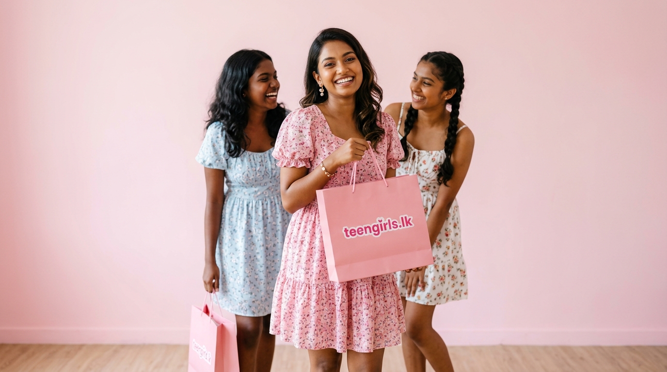 Friends shopping with a teengirls.lk bag