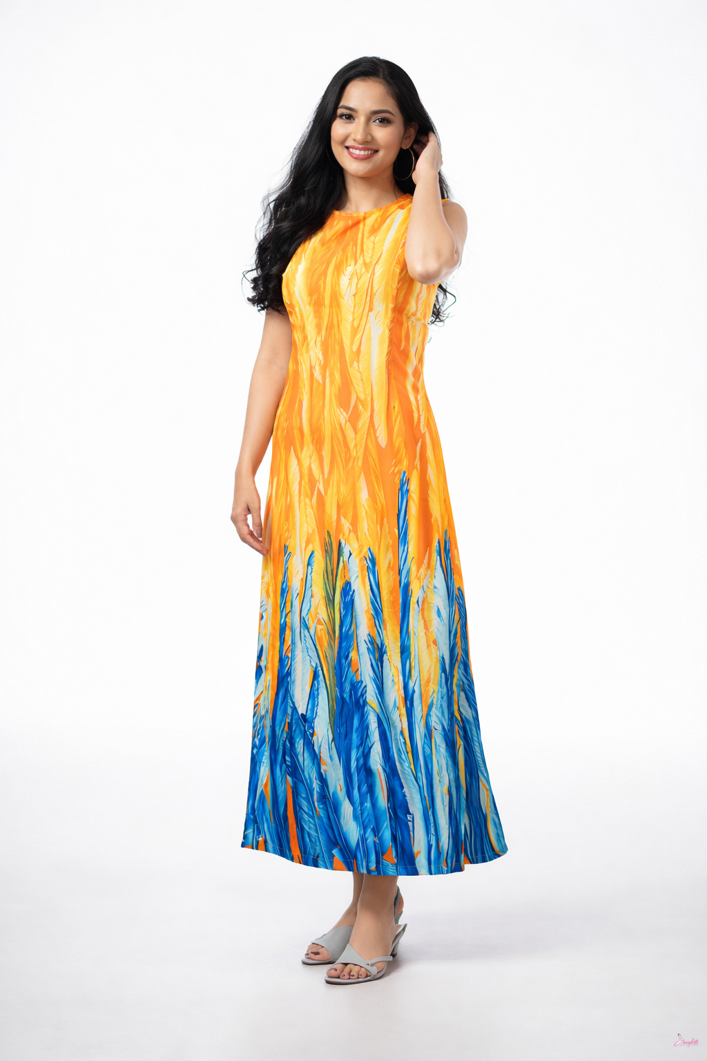 Radiant Wave Maxi Dress
